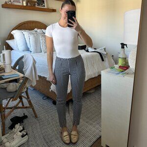 JMcLaughlin Navy Gingham Work Pants